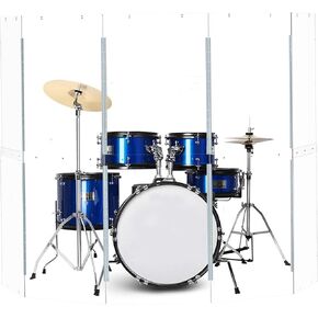 درع الطبل - 5 ألواح - يتحول إلى قفص طبل بطول 10 أقدام × 5 أقدام - مفصلات من الفولاذ المقاوم للصدأ كاملة الطول مثبتة مسبقًا. للممارسة والأداء. in Kuwait