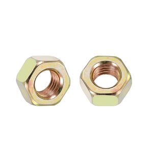 10 قطع من صواميل سداسية - [7/16 بوصة - 14] صواميل من الفولاذ الكربوني من الدرجة 8 للإصلاح والتجميع الميكانيكي، صامولة خيط خشن قياسية، أصفر، ASME/ANSI B 18.2.2 in Kuwait