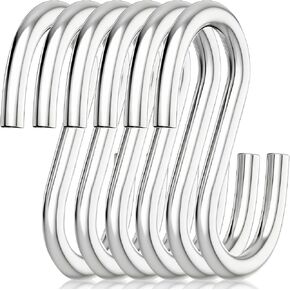 6 Pack Heavy Duty S Hooks, 3.2 Inch 304 Stainless Steel S Hook, s Shaped Hook, Grade Quality Utility Hooks for Hanging Hammock Stand, Swing, Plants in Kuwait