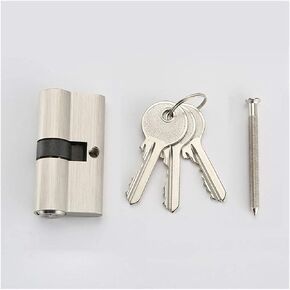 Thumb Turn Euro Cylinder Lock,Lock Cylinder Brass Lock Double Open Cylinder 60 65 70 Security Lock Cylinder Bedroom Living Handle Brass Key Door Barrel Lock ((60(30 30)) in Kuwait