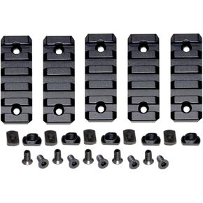 Kexuan 5 Pack 5 Slot Single Picatinny Aluminum Alloy Rail Section for Any Compatible with M lok Style Mount in Kuwait