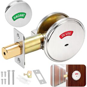 مسمار الحمام مع مؤشر الإشغال، قفل الحمام المشغول، قفل الحمام المشغول قيد الاستخدام/الشاغر، قفل مؤشر الخصوصية من الدرجة ANSI للحمامات، الكروم الساتان in Kuwait