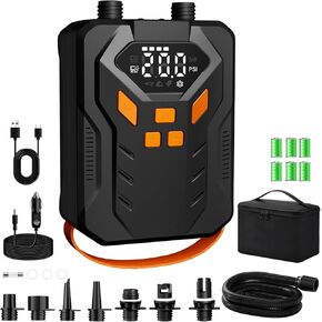 Electric Paddle Board Pump, High Pressure 20 PSI Rechargeable SUP Pump with Intelligent Dual-Stage Inflation & Deflation, Auto-Off for Surfing Kites, Tents, Boats and Stand Up Paddle Boards in Saudi Arabia
