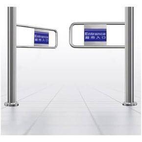 Automatic Swing Gate - Stainless Steel One-Way Door Access Device for Store/Library, Push-Only Entry, Silver-W 110cm (43 1/3") in Saudi Arabia
