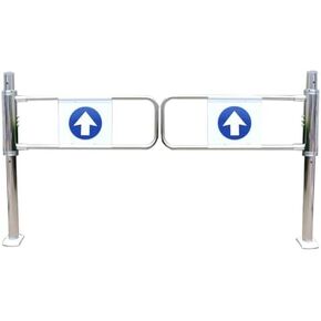 Automatic Closing Swing Gate - 1-Way Safety Door for Warehouses & Libraries - Durable Pedestrian Transfer Gate, Silver-120x103 cm in Saudi Arabia