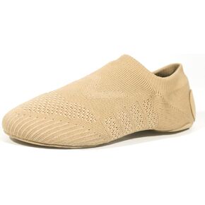 Jazz Shoes for Women and Men's Knit Slip-on Flat Dance Shoes Breathable Lightweight for Cheerleading Training in Saudi Arabia