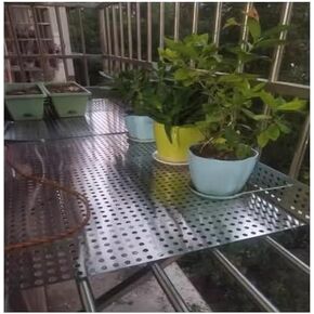 لوح مثقوب من الفولاذ المقاوم للصدأ، 304 لوح مثقوب من الفولاذ المقاوم للصدأ - حصيرة نافذة مضادة للتسرب، لوحة معدنية لسياج الشرفة، صفائح معدنية مثقوبة متينة مقاس 41 × 100 × 15 سم للاستخدام في الهواء الطلق in Kuwait