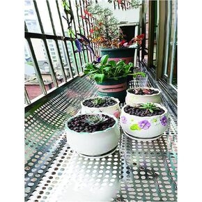 لوح مثقوب من الفولاذ المقاوم للصدأ، صفائح مثقوبة متينة من الفولاذ المقاوم للصدأ - سياج أمان متعدد الاستخدامات وشاشة زخرفية لحماية الشرفة، وأمن المنزل، والخصوصية الخارجية، والتصميم الحديث in Kuwait