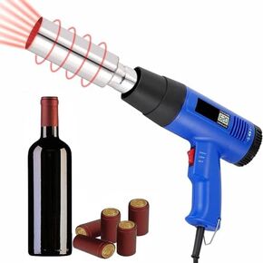 آلة الانكماش الحراري، مسدس الانكماش الحراري المحمول، آلة تغليف زجاجات النبيذ، شاشة LCD لدرجة الحرارة، تستخدم للتغليف. in Kuwait