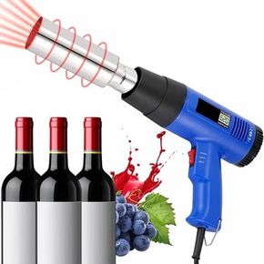 ماكينة تقليص أغطية الزجاجات بالحرارة، شاشة رقمية، ماكينة إغلاق أغطية زجاجات النبيذ، 9 سرعات قابلة للتعديل، مناسبة لـ PVC، PP، POF in Kuwait