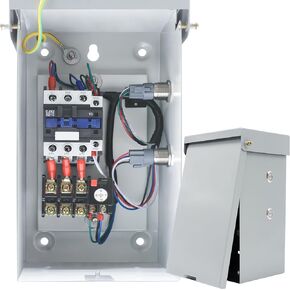 محرك مغناطيسي 10 حصان ثلاثي الطور، 208-240 فولت 7.6 كيلو وات 20-32 أمبير مفتاح مغناطيسي للمحركات، مساحة أسلاك واسعة NEMA 3R مُشغلات تشغيل المحرك للاستخدام الداخلي/الخارجي (3 مراحل 32 أمبير) in Kuwait