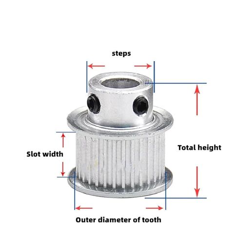 MXL Timing Pulley 28/24Teeth 3/5/6/7/8/10/12mm Bore 7/11mm Width Synchronous Wheel 1Pcs(5mm,24Teeth-1Pcs,7mm) in Saudi Arabia