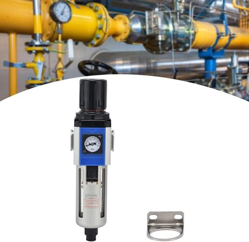 Flows Filters Regulator, Air Compressor Filter Easy Installation Self Locking Aluminium Alloy Accurate Adjustment 3 Draining Modes for Equipment GFR300-10 in Saudi Arabia