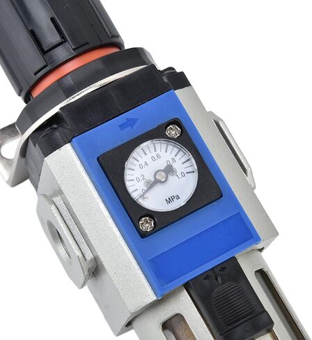 Flows Filters Regulator, Air Compressor Filter Easy Installation Self Locking Aluminium Alloy Accurate Adjustment 3 Draining Modes for Equipment GFR300-10 in Saudi Arabia