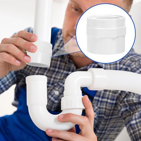 6 قطع تركيب أنابيب محول أنثى PVC مقاس 1 بوصة، وصلة محول خيط تركيب الأنابيب البلاستيكية البيضاء، وصلة توصيل الأنابيب الملولبة، مقبس x NPT أنثى، Sch40 in Saudi Arabia
