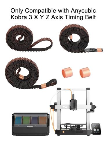 3D Printer Accessories Timing Belt for Kobra 3, X Y Z Axis Synchronized Drive Belt Replacement Kit in Kuwait