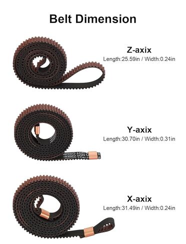 3D Printer Accessories Timing Belt for Kobra 3, X Y Z Axis Synchronized Drive Belt Replacement Kit in Kuwait