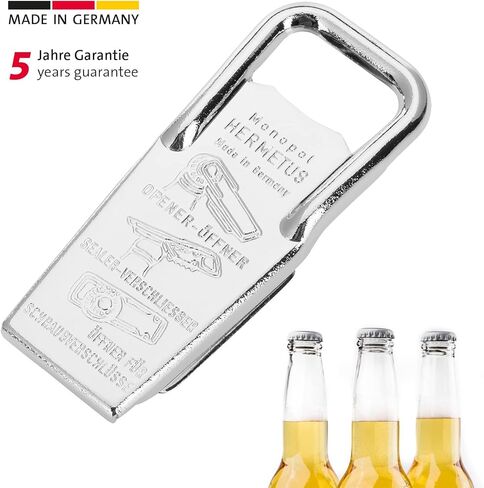Westmark Hermetus Steel 3-in-1 Bottle Opener & Resealer – German Beer Bottle Opener with Airtight Seal, Made from Heavy-Duty Steel, Traditional Design in Saudi Arabia