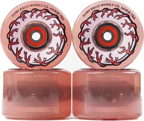 Pink Eyes Light Ups OG Slime 78a Skateboard Wheels in Saudi Arabia