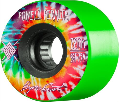 Powell Peralta SSF Byron Essert Skateboard Wheels, 72mm, 75A, Green in Saudi Arabia