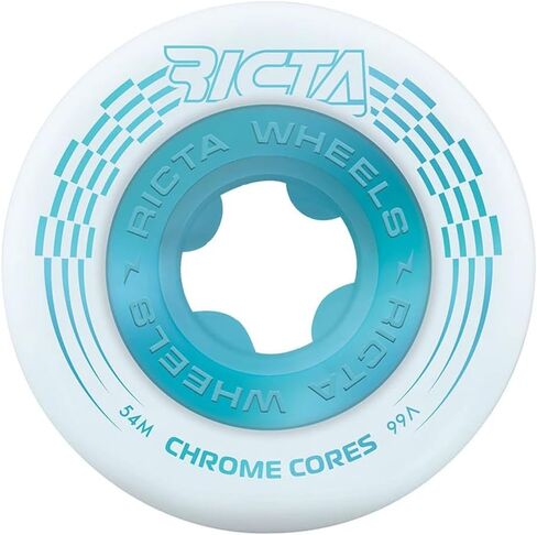 عجلات التزلج Ricta Chrome Core 99a - أبيض/أزرق مخضر - 54 ملم in Kuwait