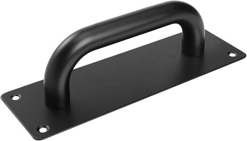 Holibanna الفولاذ المقاوم للصدأ سحب مقبض الباب مقبض أسود مربع صغير مقاوم للحريق دفع سحب الدرابزين للأبواب التجارية والنوافذ الاستخدام المنزلي in Kuwait