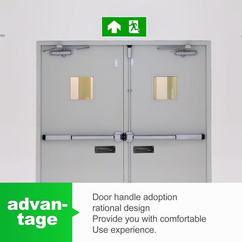 Holibanna الفولاذ المقاوم للصدأ سحب مقبض الباب مقبض أسود مربع صغير مقاوم للحريق دفع سحب الدرابزين للأبواب التجارية والنوافذ الاستخدام المنزلي in Kuwait