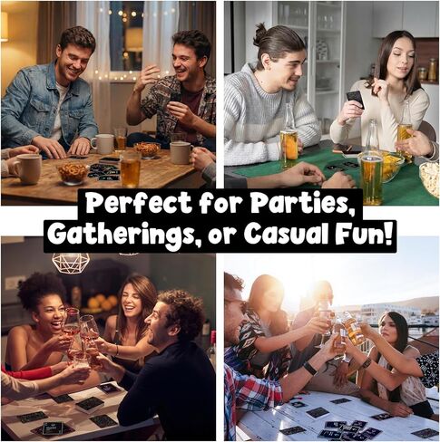 Broytain Drunk Poker Drinking Games for Adults, Card Games for Game Night, Couples Game for Date Night, Adult Party Drinking, Holographic Playing Cards, Social Fun with Friends, Age 21+ in Kuwait