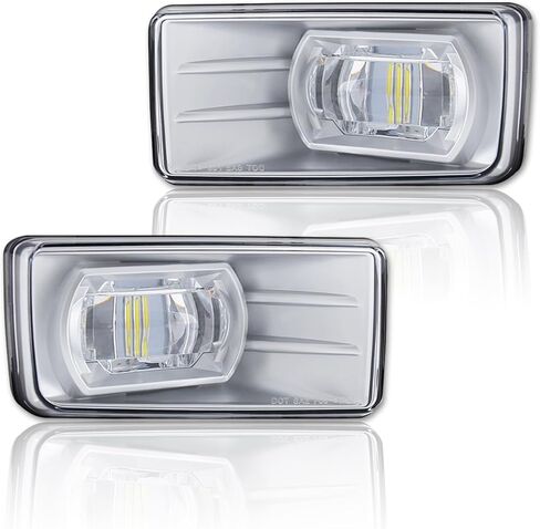 مجموعات مصابيح الضباب LED الممتازة لسيارة Silverado 1500 2016-2018 Chevy، مجموعة تجميع فضية مضادة للضباب، رؤية محسنة للطريق، 6500K أبيض، IP67 DC 12V، قطعتان in Kuwait