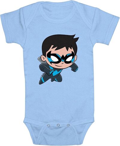 بدلة الجسم من فيفث صن للرضع DC Super Friends Chibi Nightwing - أبيض - 12 شهرًا in Saudi Arabia