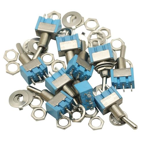 10pcs Mini Spdt Toggle Switch,Spdt Switch,Mini MTS-102 3-Pin SPDT ON-ON 6A 125VAC Toggle Switches in Saudi Arabia