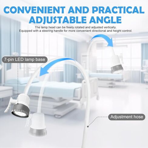 12W LED Medical Exam Light Surgical Examination Lamp with 360° Adjustable Illumination, Clamp Table Type Dental-Oral & Gynaecology Outpatient Cold Light Lamp in Saudi Arabia