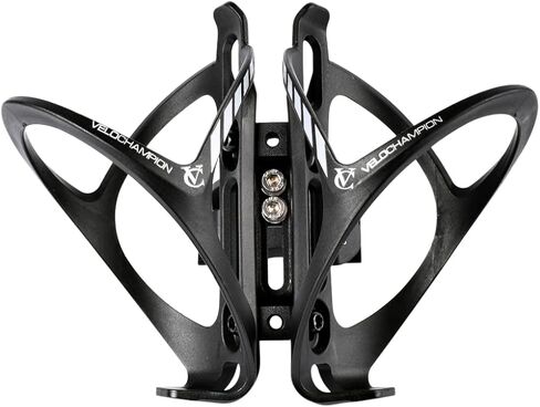 VeloChampion Bike Dual Bottle Cage Holder | Carry 2 Bottles up to 750ml | Ideal for Triathlon & Road Cycling | Suitable for Saddle Rails 50-70mm (Premium) in Kuwait