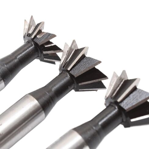 Dovetail Milling Cutter,Dovetail Straight Shank HSS End Mill, 45 60 Degrees CNC Router Bit, Dovetail Angle for Milling Machine 1pc(10mmx45)(18mmx45) in Kuwait