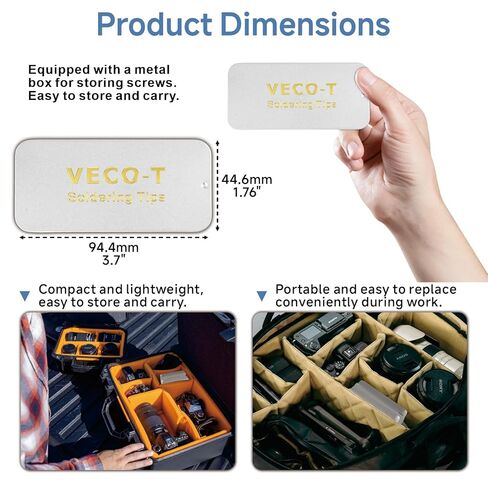 1/4"-20 Camera Screw Set, 16-Pack Stainless Steel Tripod Mount Screw, for Camera Cage, Tripod, Monopod, Quick Release Plate, Photography & Projector Mount Equipment in Kuwait