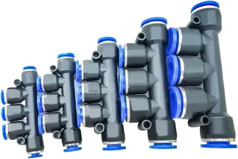 3-10 قطعة/الوحدة تركيبات هوائية PK، 4 مللي متر 5 اتجاهات دفع في موصل مشترك سريع، PK4/PK6/PK8/PK10/PK12(PK12 (3 قطعة)) in Kuwait