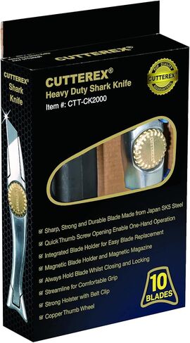 CUTTEREX Heavy Duty SharkKnife VinylKnife UtilityKnife RoofingKnife Delphin Dolphin Carpet Knife in Kuwait
