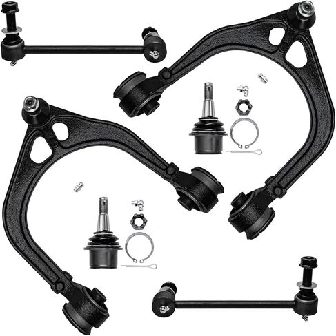 Detroit Axle - أذرع التحكم العلوية الأمامية لـ RWD 2005-2019 Chrysler 300 Dodge Charger Charger Challenger ، 2 أذرع التحكم العليا مع مفاصل الكرة ، مفاصل الكرة السفلية ، 2 روابط بار. in Saudi Arabia