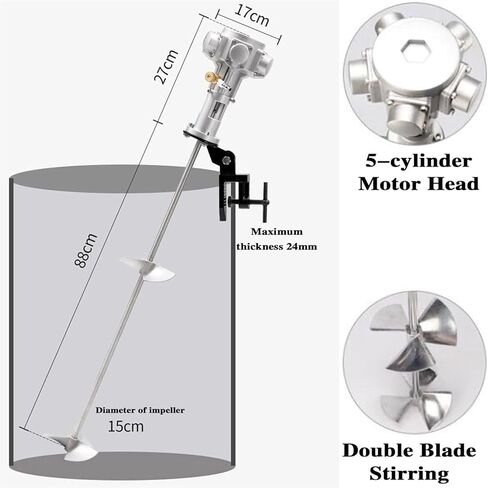 آلة تقليب الطلاء قوس الهواء المحرض الطلاء مزيج أداة 1/2hp 55 جالون المحرض الهوائي قابل للتعديل طبل دلو خلاط الطلاء in Kuwait