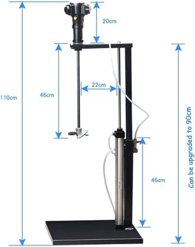 حامل تحريك هوائي، أداة خلط الطلاء بالحبر لخلاط الطلاء الأوتوماتيكي بسعة 5 جالون، مناسبة لمصنع الطلاء، الصناعة المنزلية in Kuwait