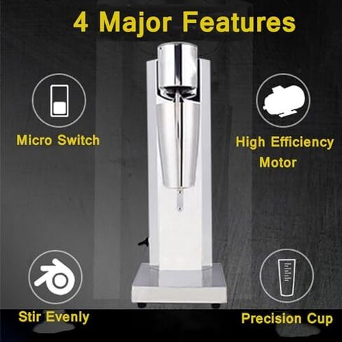 High-Speed Electric Milkshake Maker, 180W Frother with Large Measuring Cup, 18000 RPM Motor for Frappe, Frothy Milk, Smoothies & Juices in Saudi Arabia