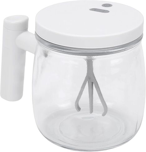 Rengue 400ml Electric Mixing Mug, Drink Stirrers Rechargeable Automatic Stirring Glass Cup for Coffee Milk Protein Powder 400ml Electric Mixing Mug, Transparent USB Portable Automatic in Saudi Arabia