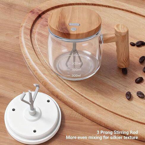 Haofy Electric Mixing Glass Mug 400ML Automatic Self Stirring Cup with USB Rechargeable Design for Coffee Milk Protein Powder Honey Drinks at Home Office Travel in Saudi Arabia