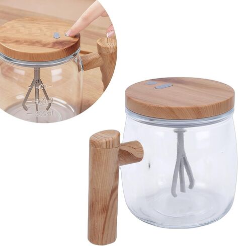 Haofy Electric Mixing Glass Mug 400ML Automatic Self Stirring Cup with USB Rechargeable Design for Coffee Milk Protein Powder Honey Drinks at Home Office Travel in Saudi Arabia