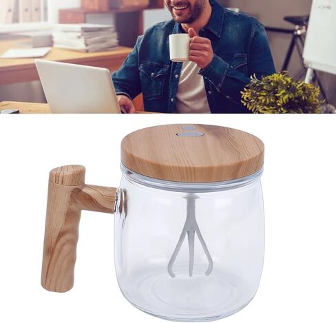 Haofy Electric Mixing Glass Mug 400ML Automatic Self Stirring Cup with USB Rechargeable Design for Coffee Milk Protein Powder Honey Drinks at Home Office Travel in Saudi Arabia