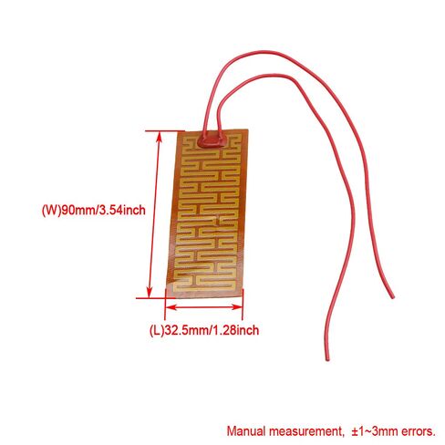 BQLZR 32.5x90 مللي متر 12 فولت 10 واط PI البلاستيك لاصق التدفئة فيلم الشريط سخان in Kuwait