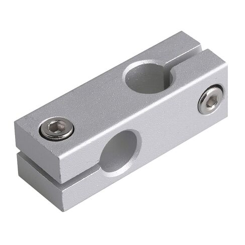 BQLZR 10 مللي متر × 10 مللي متر ثقب القطر سبائك الألومنيوم الفضة ثقب مزدوج عبر رمح خطي دعم موصلات in Kuwait