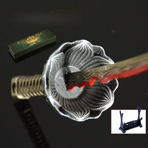 Superbuybox Game Elden Ring DLC Nightreign Eleonora's Poleblade Twinblade Sword Katana Giftbox Martial Arts Game Collection Gift Desk Decor w/Display Stand in Kuwait