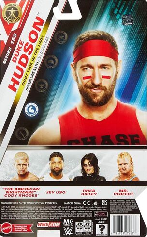 شخصية Mattel WWE Duke Hudson Action، سلسلة الحدث الرئيسي #153 مقاس 6 بوصات قابلة للتجميع مع 10 نقاط مفصلية ومظهر يشبه الحياة in Saudi Arabia