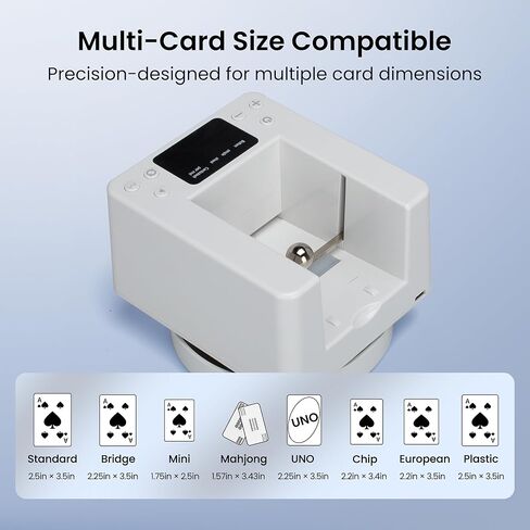 Automatic Card Dealer Machine, 360° Rotating 2/1 Deck Poker Card Dealer for Texas Holdem, Blackjack, 1-8 Player, Fast & Accurate Dealing, Stable and Smooth Operation for Home & Entertainment in Saudi Arabia